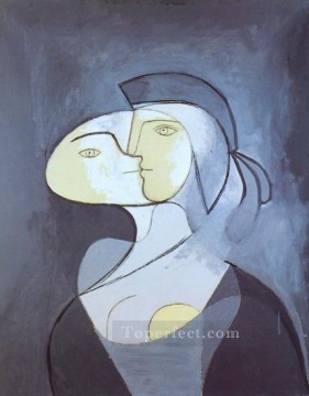パブロ・ピカソ Painting - マリー・テレーズの顔とプロフィール 1931年 パブロ・ピカソ